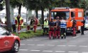 Koelner Seilbahn Gondel blieb haengen Koeln Linksrheinisch P064